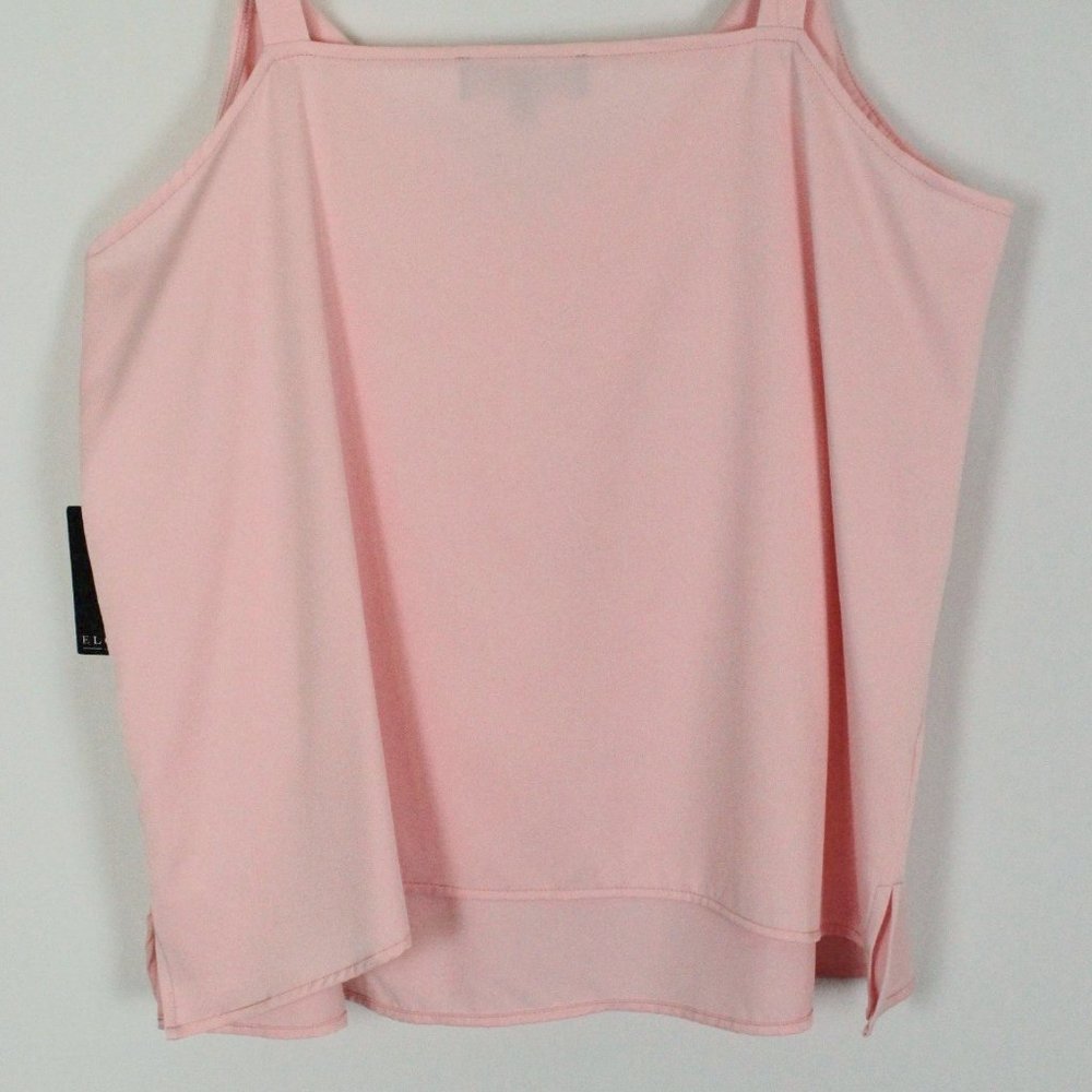 ๐HP๐NWT Eloquii Pink Layered Ruffled Top Sz 16 - Picture 10 of 12